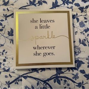 Gold and white girly chic wall art